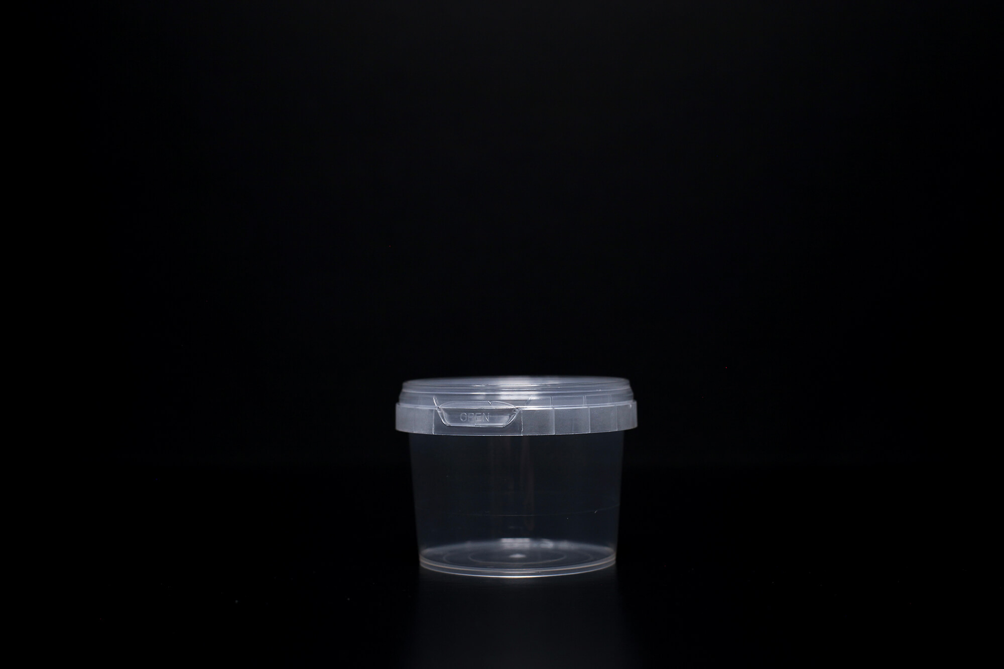 1100 ML Black Two Compartment Rectangle Container with Clear Lid
